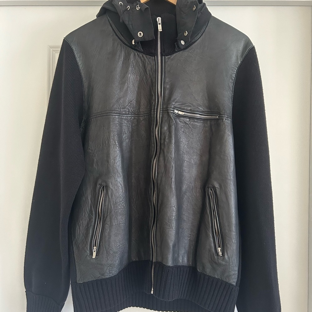 Men’s Leather Bomber Jacket